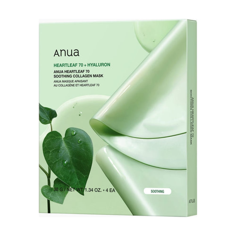 ANUA HEARTLEAF 70 SOOTHING COLLAGEN MASK 38G (1EA) X 4SET