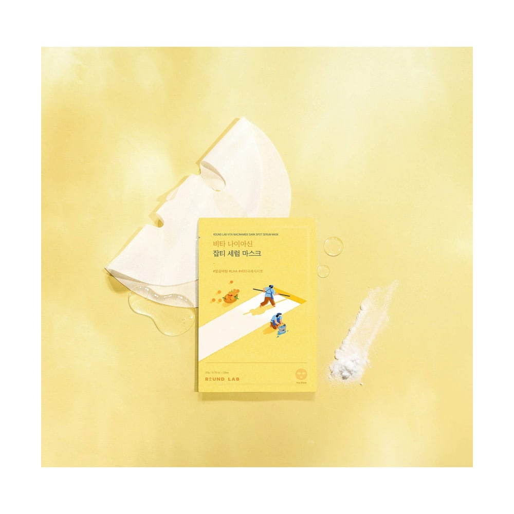 ROUND LAB VITA NIACINAMIDE DARK SPOT SERUM MASK 20ML (10EA)