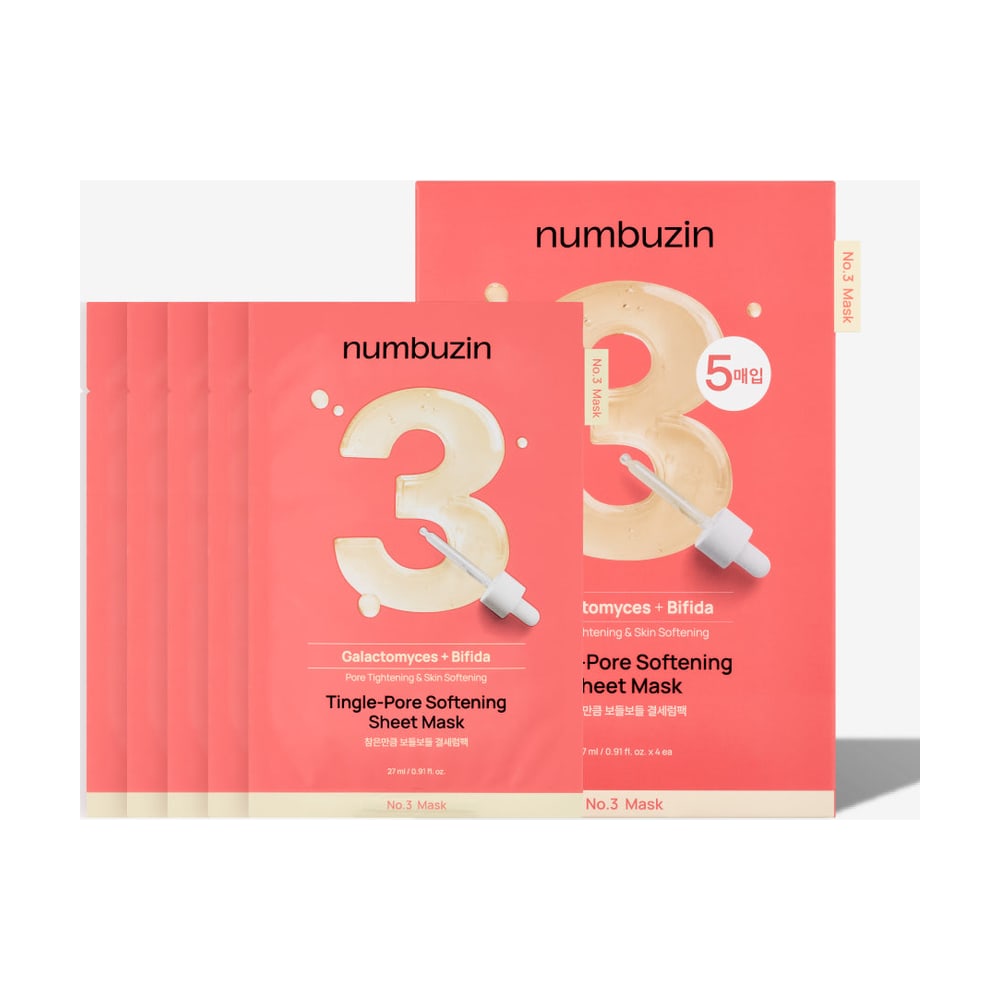 NUMBUZIN NO.3 TINGLE-PORE SOFTENING SHEET MASK (10EA) 1 BOX