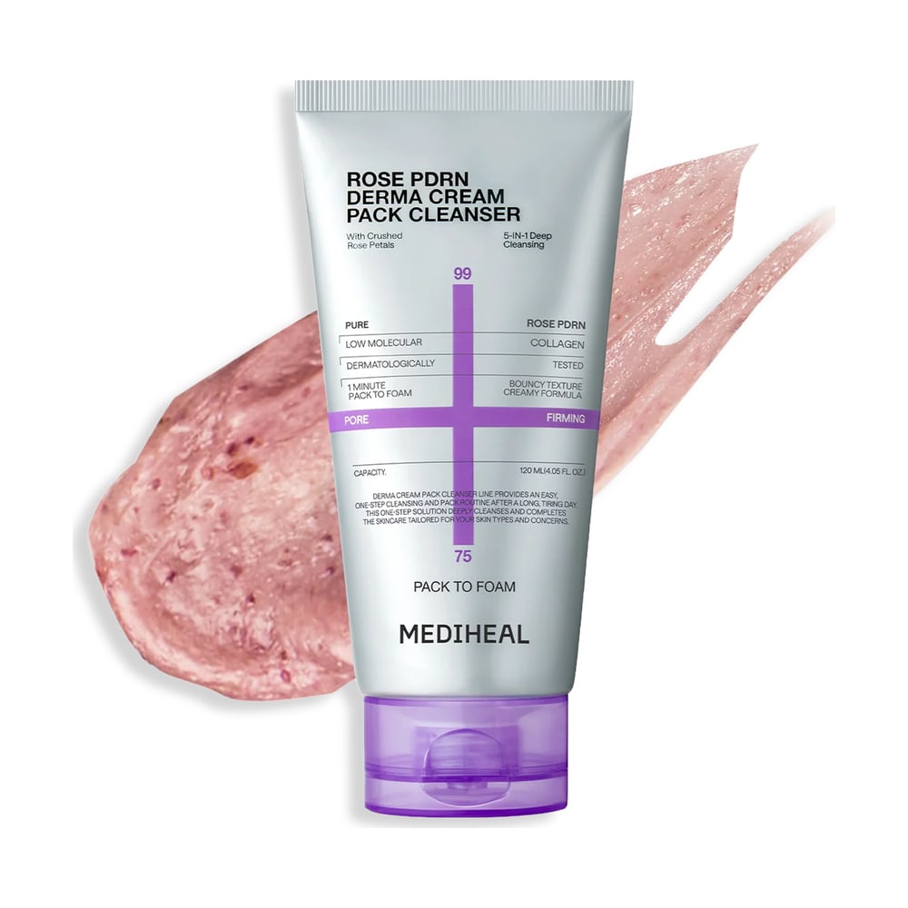 MEDIHEAL DERMA CREAM PACK CLEANSER_ROSE PDRN [PORE FIRMING] 120ML
