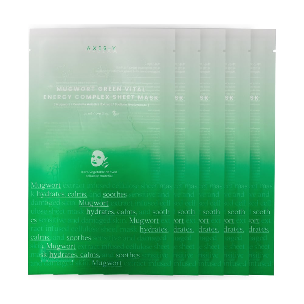 AXIS-Y MUGWORT GREEN VITAL ENERGY COMPLEX SHEET MASK 27ML