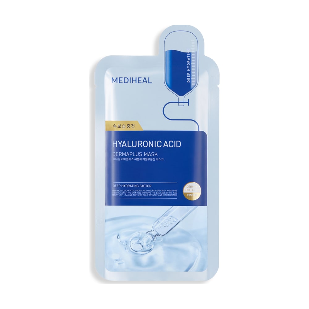 MEDIHEAL DERMAPLUS LOW MOLECULAR HYALURONIC ACID MASK X 10 (CASE10)