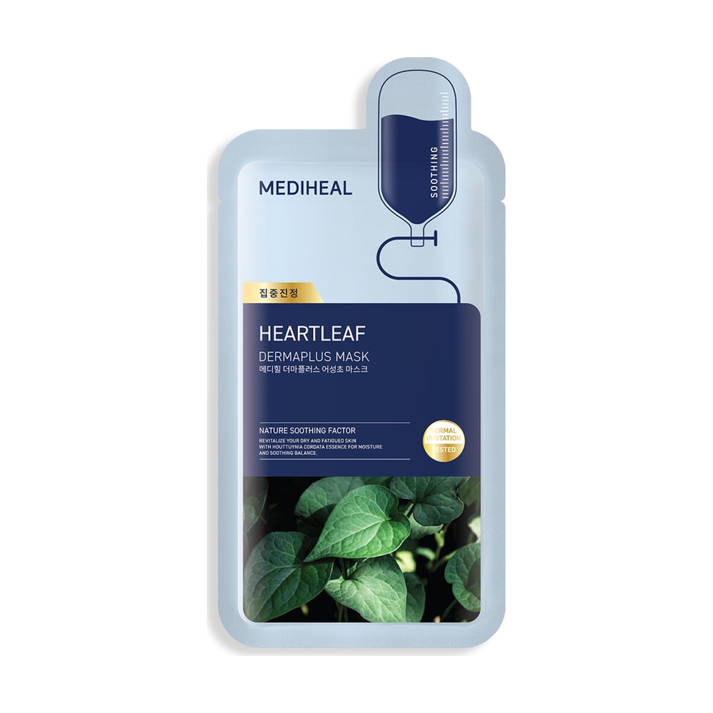 MEDIHEAL DERMA PLUS HEARTLEAF MASK (10 SHEETS)