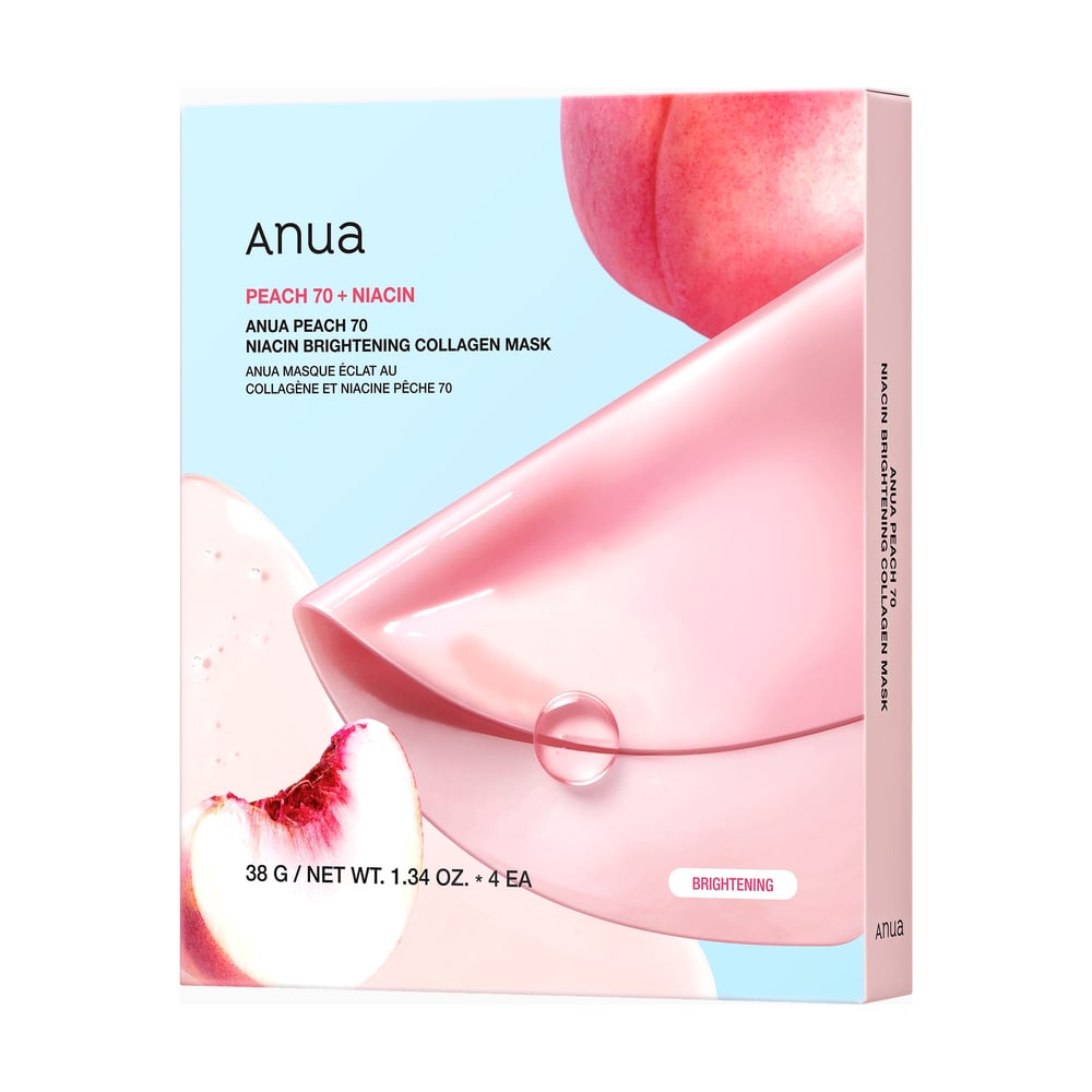 ANUA PEACH 70 NIACIN BRIGHTENING COLLAGEN MASK 38G (1EA) X 4SET