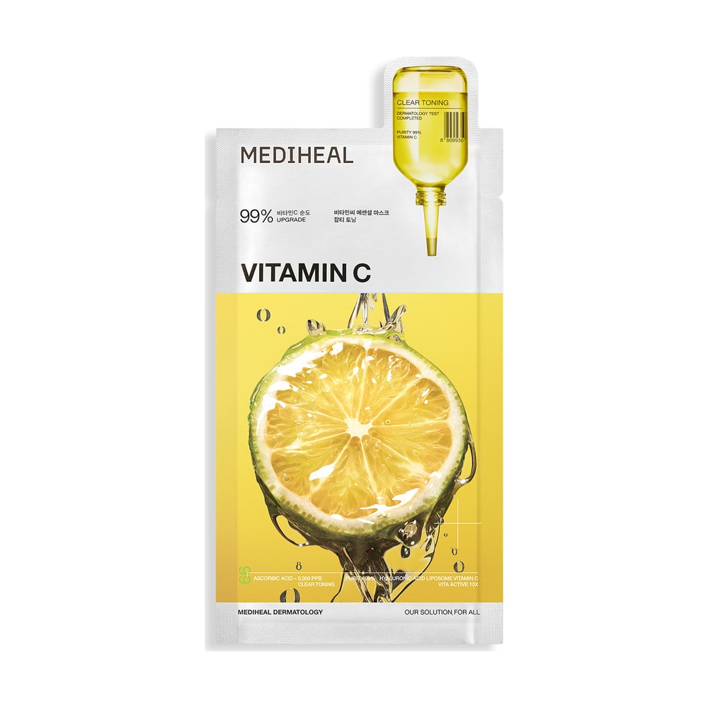 MEDIHEAL VITAMIN C ESSENTIAL MASK_CLEAR TONING X 4 24ML