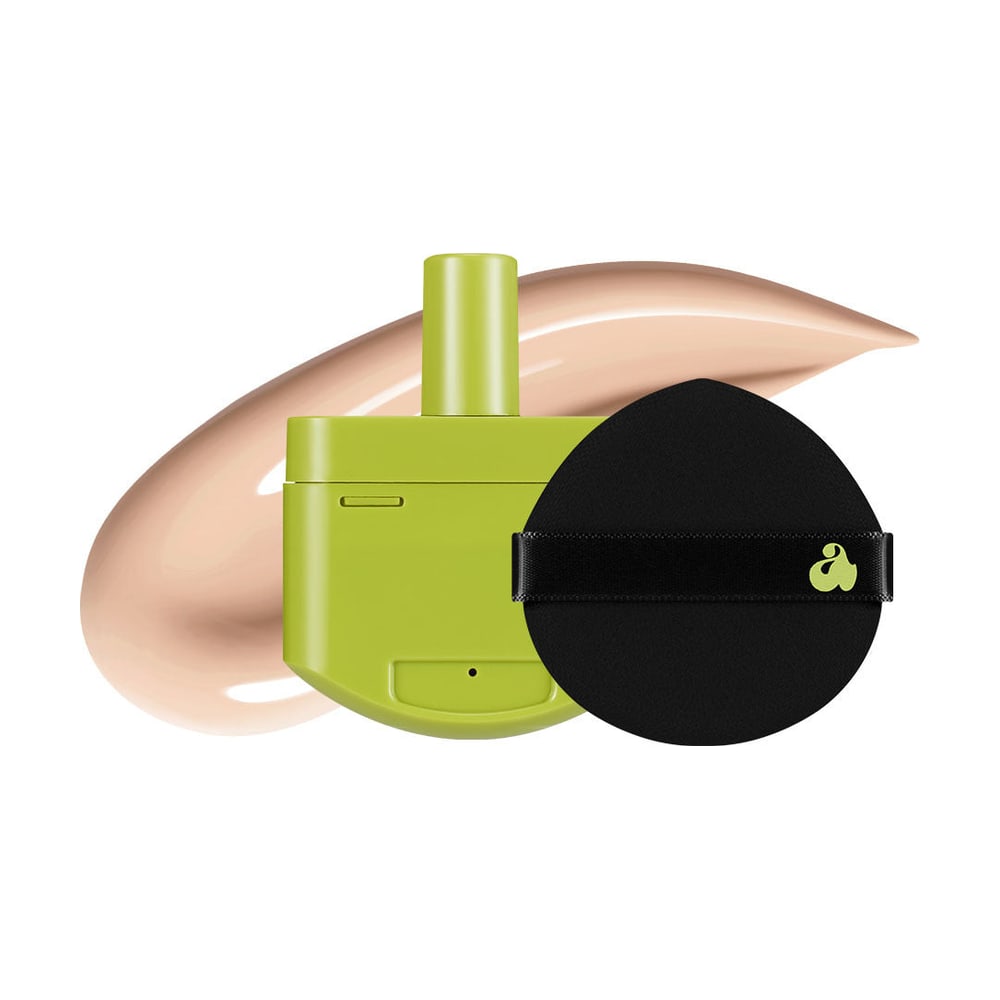 UNLEASHIA SATIN WEAR HEALTHY-GREEN CUSHION RE-FEEL 18C SEASHELL (+ PUFF) 15G