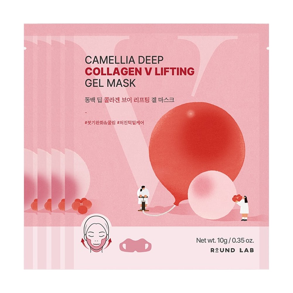 ROUND LAB CAMELLIA DEEP COLLAGEN V LIFTING GEL MASK 10G 4EA