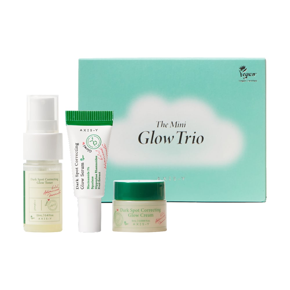 AXIS-Y THE MINI GLOW TRIO - GLOW SERUM 5ML - GLOW TONER 12ML - GLOW CREAM 5ML