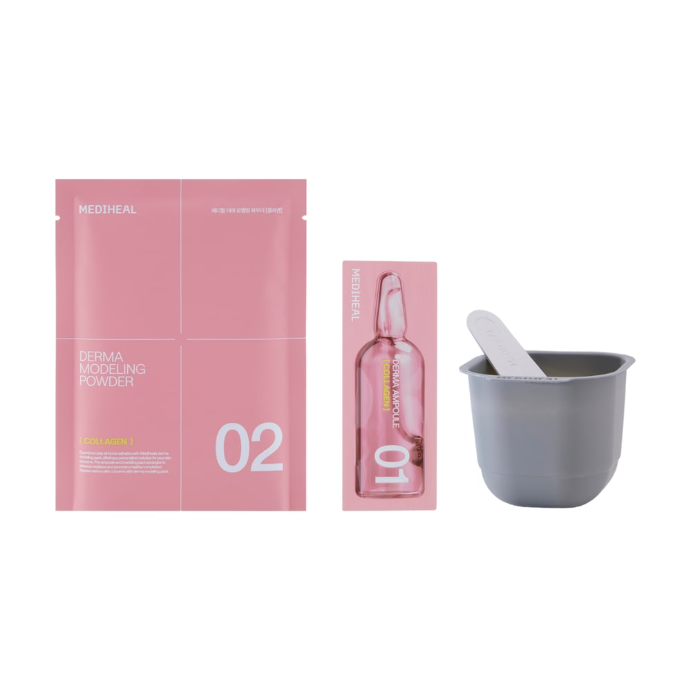 MEDIHEAL DERMA MODELING PACK COLLAGEN FIRMING STEP1:2ML/STEP2:28G*SPATULA+MIXINGBOWL